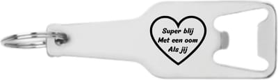 Akyol - superblij met een oom als jij flesopener - Oom - beste oom - lieve oom - leuke kado voor je oom om te geven - 105 x 25mm
