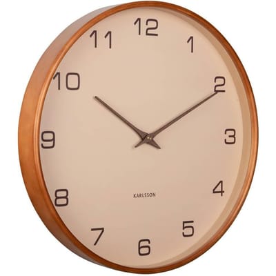 Karlsson Wandklok Acento - Bruin - Ø40cm - Wandklok Scandinavisch