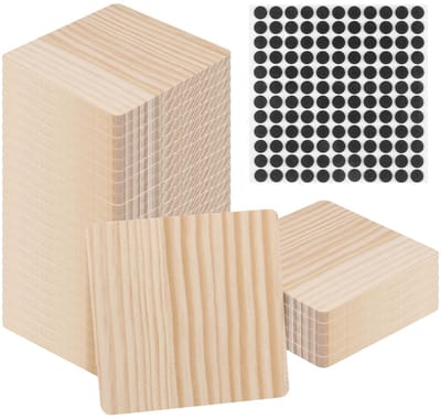 Dailygoods- Onderzetters 30 Stuks - Houten Onderzetters - 10 x 10 cm - Onderzetters voor Glazen - Onderzetters voor Pannen - Premium Materiaal - Coaster