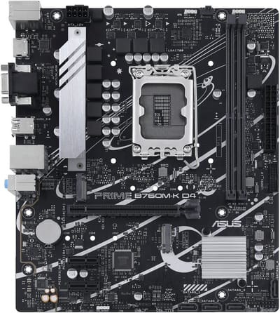 ASUS PRIME B760M-K D4 Moederbord - Intel B760 - Intel LGA1700 - DDR4 RAM - Micro-ATX