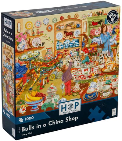 House of Puzzles legpuzzel Bulls in a China Shop - 1000 stukjes karton.