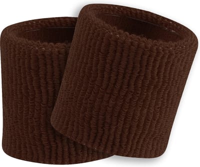 TCK - Polsbanden - Badstof - Diverse Sporten - Volwassenen - Terry - Standard Weight - 8 cm - Paar - Bruin - One Size