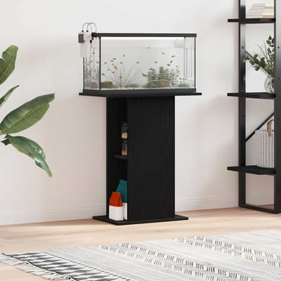 vidaXL - Aquariumstandaard - 60,5x36x72,5 - cm - spaanplaat - zwart - eikenkleurig