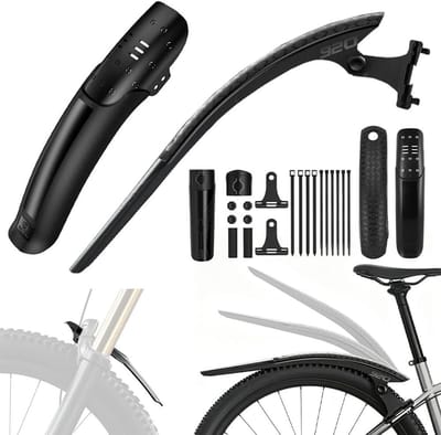 Set van 2 Mountainbike Spatborden, Voor en Achter, Geschikt voor 24-29 Inch Fietsen, Verwijderbaar en Duurzaam Design