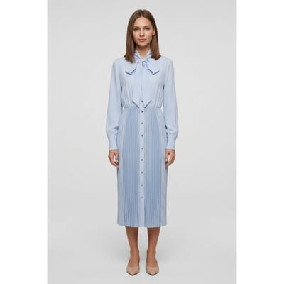 Karl Lagerfeld Pleated Shirt Dress Kentucky Blue Taglia: 40 | Abiti in T-Shirt Outlet | Donna | Blu
