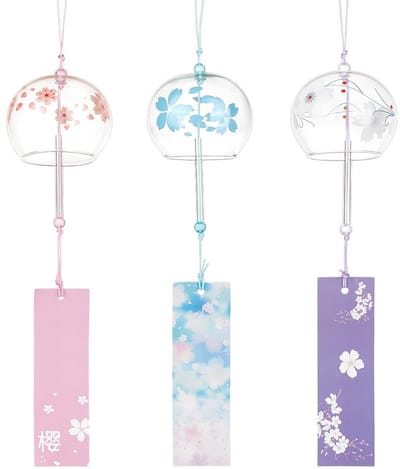 Dailygoods- Windgong Handgemaakt - Japanse Stijl - Glazen Hangers - Elegant Geluid - Tuin/Woondecoratie - Hoogwaardig Glas - Windbel