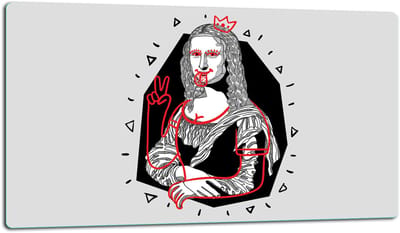 TMK ArtDeko - Glazen Snijplank - 52x30cm - Vrouw - Inductiebescherming