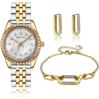 Set van horloge en oorbellen voor dames Marc Lauder Tirana