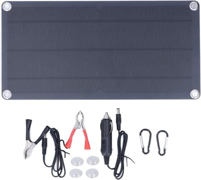 Zonnepaneel Kit - Draagbare Charger - Stroomvoorziening Buiten - IP65 Waterdicht Ontwerp - 36 x 18 cm - Zwart