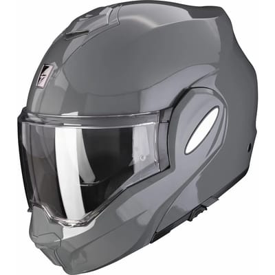 Scorpion Exo-Tech Evo Solid Cement Grijs Systeemhelm - Helm
