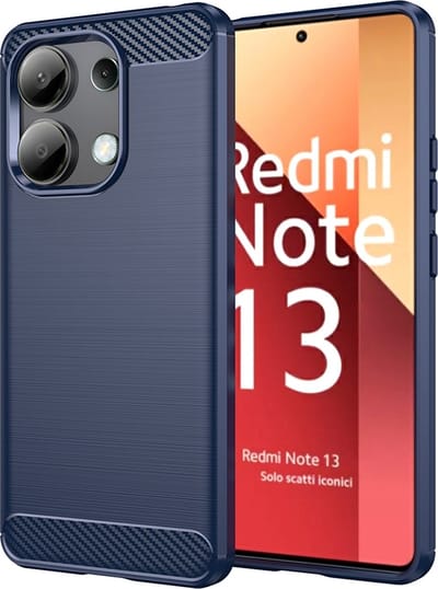 Hoes voor Xiaomi Redmi Note 13 4G, Techsuit, Carbon, Blauw