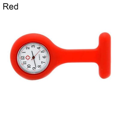 POWERZ® Verpleegster horloge, zuster horloge, siliconen rood