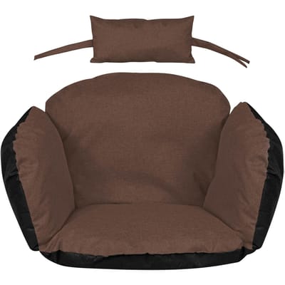 Tuinkussen 112x113 cm voor hangstoel ooievaarsnest waterdicht bruin