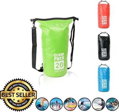 Waterdichte Tas - Dry bag - 20L - Ocean Pack - Dry Sack - Survival Outdoor Rugzak - Drybags - Boottas - Zeiltas -Groen