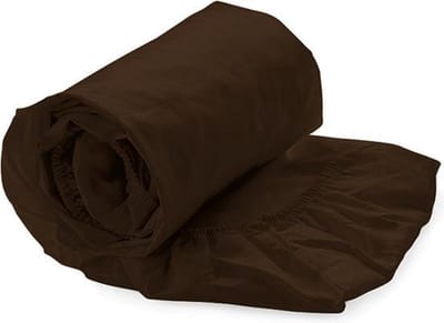 Luxe Hoeslaken Satijn - 100% Katoensatijn (280TC) - Eenpersoons - 200x200 cm - Dark Brown