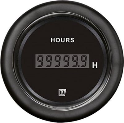 VETUS Uurenteller Zwart 12/24V Ø52mm | HOURCB