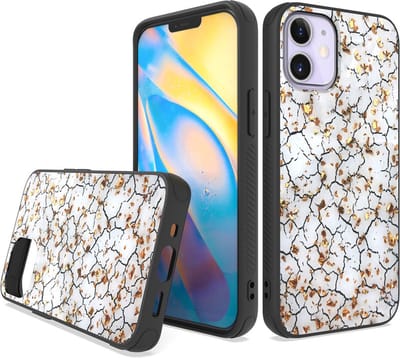ZT Silicone telefoonhoesje met print Geschikt voor: iPhone 12 - Broken Wall - ZT Accessoires