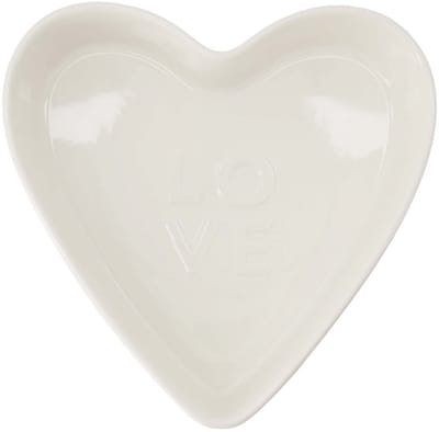 Zusss Ovenschaal Keramiek Hartvorm Love Groot Keramiek White