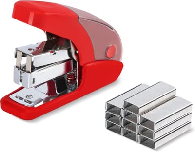 Mini Nietmachine Set - Kleine Nietmachine - Kantoor Werk - Inspanningsbesparend Ontwerp - 20 Vel Capaciteit - Rood