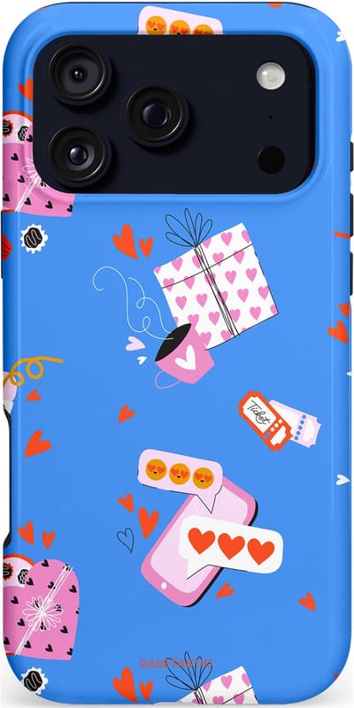Casetastic hoesje geschikt voor Apple iPhone 17 Pro Max - MagSafe - Dubbellaagse bescherming - Romantische Date - Fashion Case - Lavendel Wit