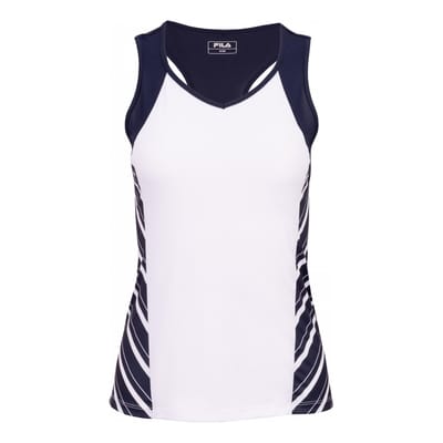 Fila Steffi Tanktop Dames-wit, donkerblauw
