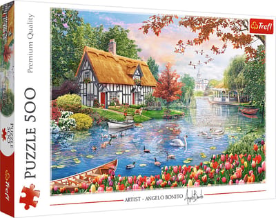 Trefl legpuzzel A quiet haven 500 stukjes - kleurrijke puzzel.