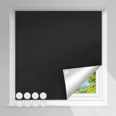 Verduisteringsstof - Raamverduistering - Slaapverbetering - Magnetische Bevestiging - 100x150 cm - Zwart
