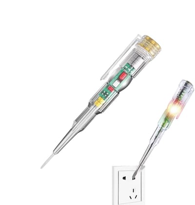 Elektrische Testpen - Draad Tester - Circuit Analyse - Tweekleurige LED - Zakformaat - Zwart