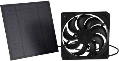 20W 12V Mini Zonneventilator, Geschikt voor Camping, Caravan, Jacht, Kas, Hondenhok & Kippenhok