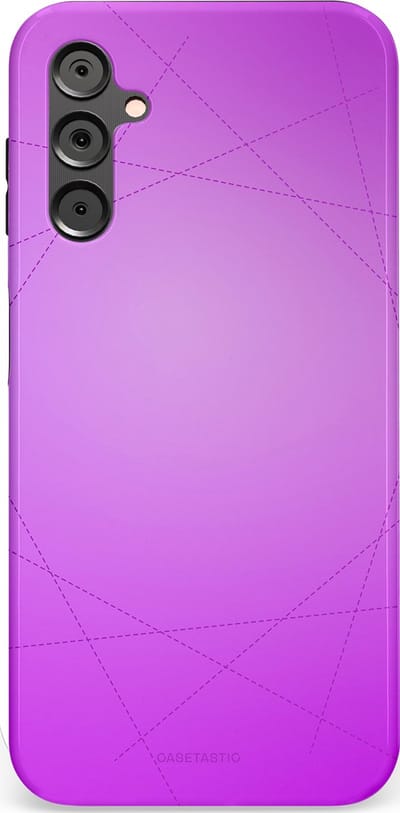 Casetastic Hoesje Geschikt voor Samsung A14 (5G/4G) - Stijlvolle Beschermende Duo-layer Case - Emily in het paars