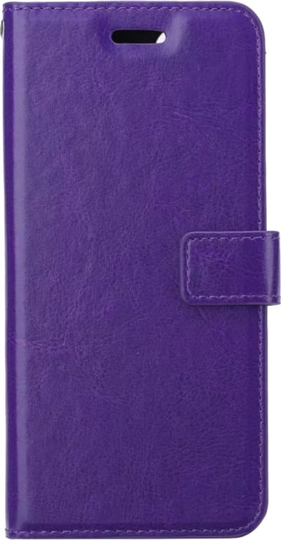 Hoesje Met Pasjeshouder - Geschikt voor Samsung Galaxy A02s - Luxe Bookcase Portemonee - Flip Case - Kunstleer Book Case - Flipcase - Book Cover - Walletcase - Portemonneehoes - Paars