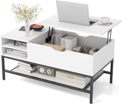 Opklapbare Salontafel met Opbergruimte - Woonkamertafel met Modern Design