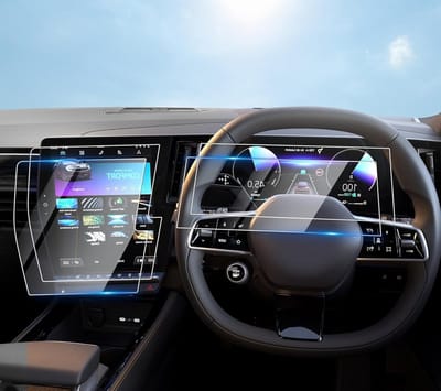 Screen Protector Set voor Renault Austral 2023-2025 - 4 Stuks - 6H HD, Krasbestendig en Perfecte Bescherming voor Navigatie en Instrumentenpaneel