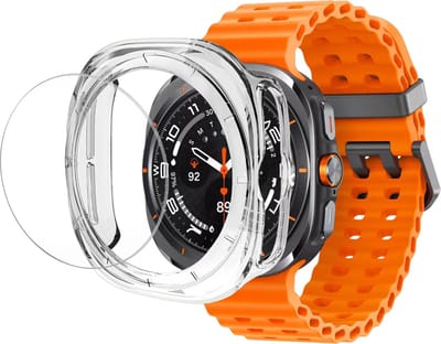 Hoesje voor Samsung Galaxy Watch Ultra (47mm) - Harde beschermhoes transparant scherm gehard glas