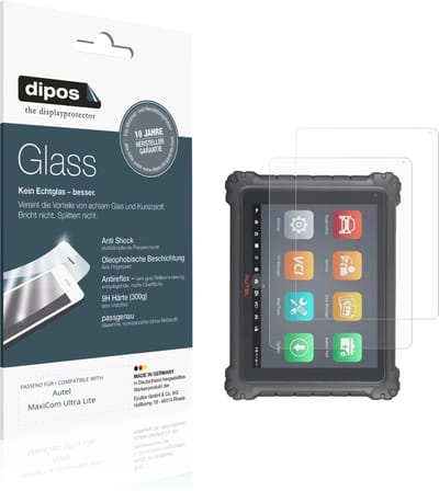 dipos – 2x Matte Pantserfolie geschikt voor Autel MaxiCom Ultra Lite | 9H Screenprotector