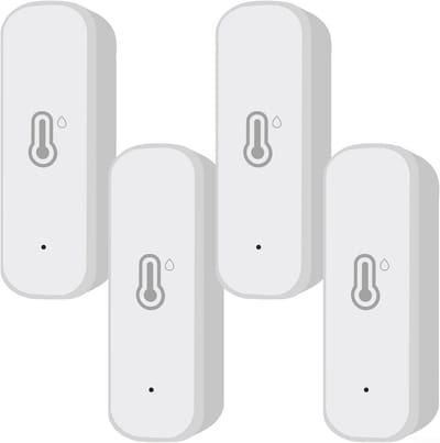 Hygrometer Thermometer Sensor - Temperatuur Vochtigheid Meter - Omgeving Monitoren - Slimme Meldingen Draadloos - Compact Ontwerp - Wit