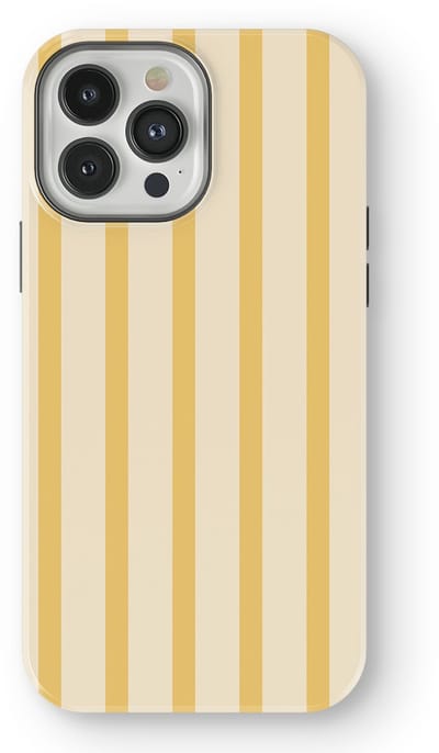DripCase Gestreept Hoesje geschikt voor iPhone 13 Pro | Backcover met Mag | Stripes Motief | Trendy Case geschikt voor iPhone 13 Pro met Strepen Vanilla Drop