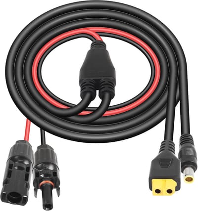 1.8M Zonnepaneel DC Connector & XT60 Verlengkabel - 16 AWG Oplaadkabel voor Draagbare Energiecentrales