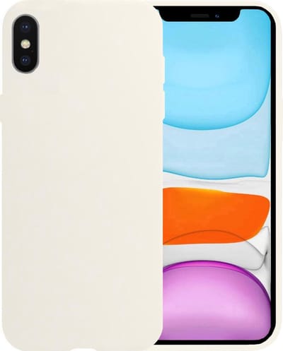 Hoesje - Geschikt voor Apple iPhone X - Sterk & Shockproof - Siliconen Case - Hoes Cover - Telefoonhoes - Wit