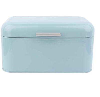 Dailygoods- Broodtrommel Met Deksel - Opbergcontainer - Houdt Brood Vers - Ijzeren Broodtrommel - 30,5 x 18 x 16 cm - Ventilatiegaten - Brooddoos