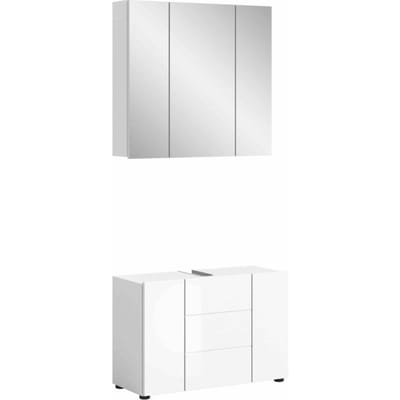 Vira badkamercombinatie wit hoogglans MDF TZ - 34x82x190cm