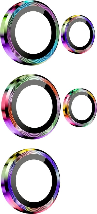 ENKAY, Beschermfolie voor achtercamera Geschikt voor Samsung Galaxy S24 Ultra Gehard glas 9H, Meerkleurig