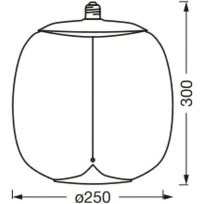 OSRAM Vintage 1906 Big Oval, amber, E27, 2.700 K, gloeidraad