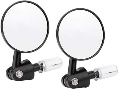 Dailygoods- Achteruitkijkspiegel Hoogwaardig Aluminium - Verstelbaar/Inklapbaar - Reflecterende Spiegel - 22 mm - Duurzaam - Luxe Design - Motorfiets Spiegel