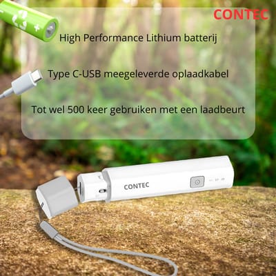 Insectenbeetheler - Muggenbeet Verlichter met Warmte | USB Oplaadbaar | Geschikt voor Baby's & Volwassenen | Zonder Chemische Middelen | CONTEC KT101