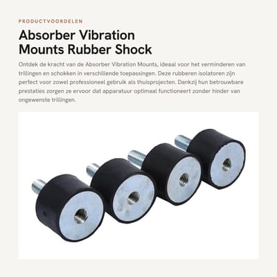 Dailygoods- Vibratie Demper Rubber - Gummi Isolator - Schokabsorber - Geluidsreductie - Anti Vibratie - Betrouwbare Prestaties - Trillingsisolator