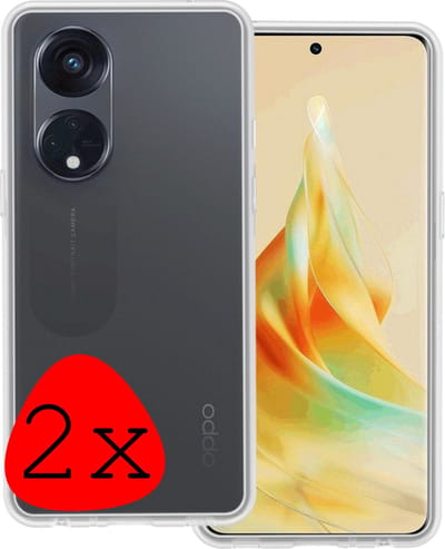 Hoesje 2 Stuks - Geschikt voor OPPO Reno 8T 4G - Sterk & Shockproof - Case Siliconen - Back Cover - Telefoon Hoes - Transparant