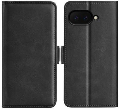 MobyDefend Hoesje - Geschikt voor Google Pixel 9a - Luxe Wallet Book Case (Sluiting Zijkant) - Zwart