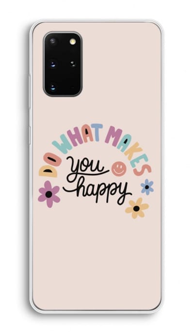Case Company® - Hoesje geschikt voor Samsung Galaxy S20 Plus hoesje - Happy days - Soft Cover Telefoonhoesje - Bescherming aan alle Kanten en Schermrand