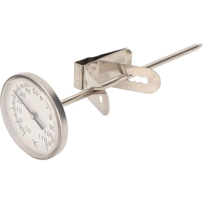 Oventhermometer met Grote Wijzerplaat Roestvrijstalen Sonde Voedselthermometer met Afneembare white